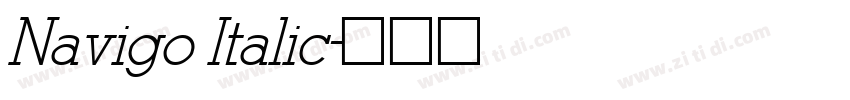 Navigo Italic字体转换